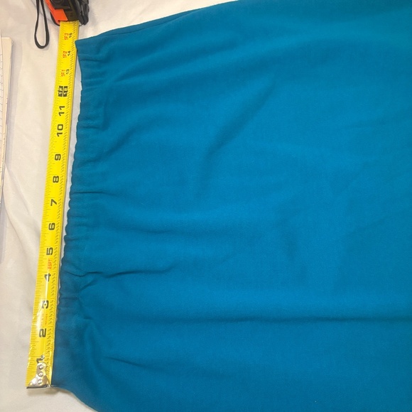 Pablo Collection Blue/Green V-Neck Button Lace Skirt Suit Set Size P14 Vtg 80s - Picture 8 of 11